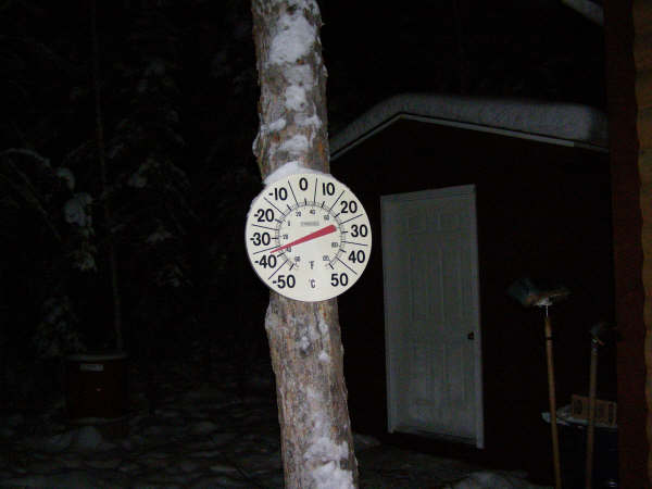 Thermometer at Yellow Knife, Canada